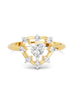 Sparkles - Lab Grown Diamond 0.44CT IGI Certified Heart Ring 14K Yellow Gold