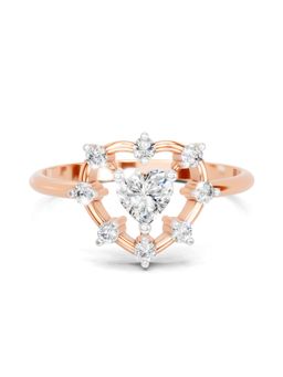 Sparkles - Lab Grown Diamond 0.44CT IGI Certified Heart Ring 14K Rose Gold