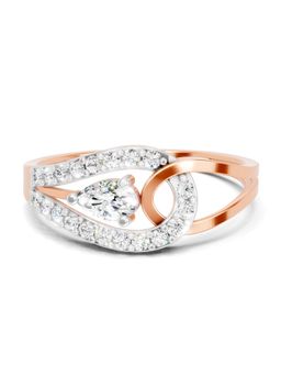 Sparkles - Lab Grown Diamond 0.36CT IGI Certified Pear Bypass Ring 14K Rose Gold