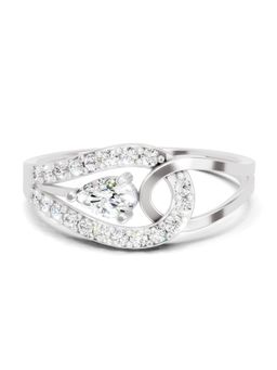 Sparkles - Lab Grown Diamond 0.36CT IGI Certified Pear Bypass Ring 14K White Gold