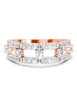 Sparkles - Lab Grown Diamond 0.46CT IGI Certified Bridge Ring 14K Rose Gold