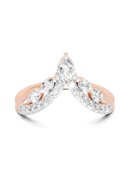 Sparkles - Lab Grown Diamond 0.48CT Pear, Marquise Chevron Ring 14K Rose Gold