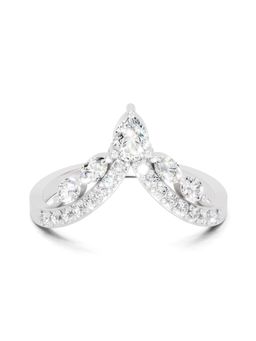 Sparkles - Lab Grown Diamond 0.48CT Pear, Marquise Chevron Ring 14K White Gold