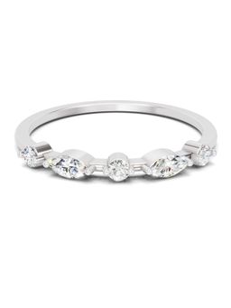 Sparkles - Lab Grown Diamond 0.24CT Round and Marquise Shape Five-Stone Ring 14K White Gold