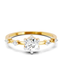 Sparkles - Lab Grown Diamond 0.44CT IGI Certified Solitaire Ring 14K Yellow Gold
