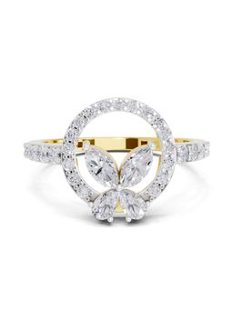Sparkles - Lab Grown Diamond 0.97CT Blossom Circle Engagement Ring 14K Yellow Gold
