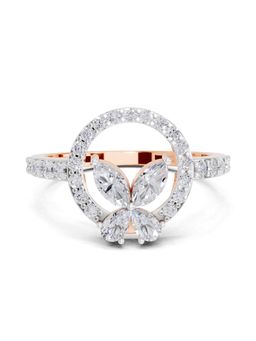 Sparkles - Lab Grown Diamond 0.97CT Blossom Circle Engagement Ring 14K Rose Gold