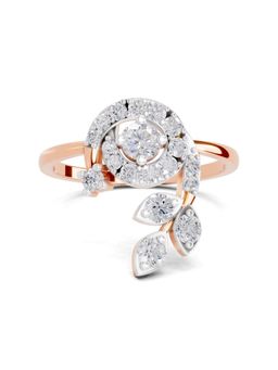 Sparkles - Lab Grown Diamond 0.64CT Magnolia Flower Ring 14K Rose Gold