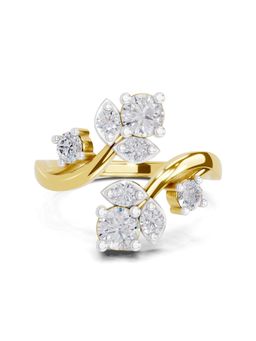 Sparkles - Lab Grown Diamond 0.98CT Floral Vine Lab Grown Ring 14K Yellow Gold