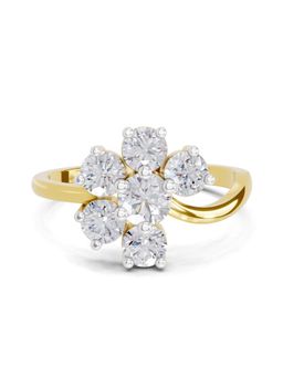 Sparkles - Lab Grown Diamond 1.06CT Flora Ring 14K Yellow Gold
