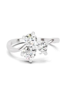 Sparkles - Lab Grown Diamond 0.9CT Three-Stone Bypass Ring 14K White Gold