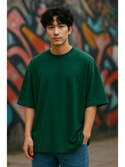 HAZUKU - Men Green Men Oversized T-Shirt