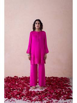 LABEL NAARITI - Malika Pink Kurta with Pant (Set of 2)