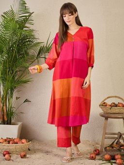 Indo Era - Multi Printed A-Line Co-Ord Set