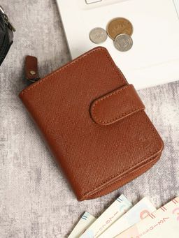 Louis Stitch - Saffiano Leather Tan Two Fold Wallet for Men | RFID Blocking Bifold Wallet