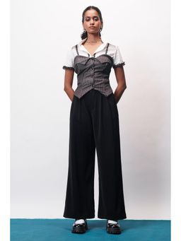 FREAKINS - Grim Black Super Flared Korean Pant