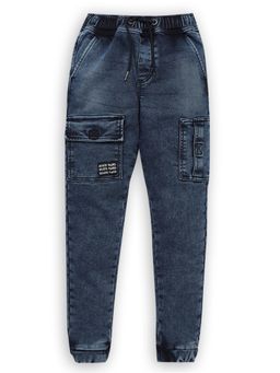 R&B - Boys Faded Relaxed Fit Cargo Pocket Jeans