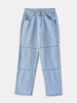 R&B - Boys Solid Regular Fit Light Blue Jeans