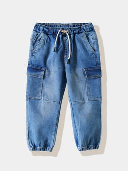 R&B - Boys Solid Relaxed Jogger Style Jeans