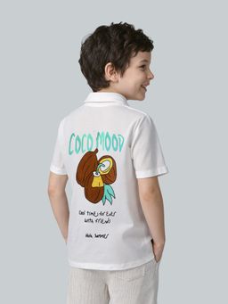 Jack & Jones Junior - Boys Graphic Printed Collar Half Sleeves Shirt