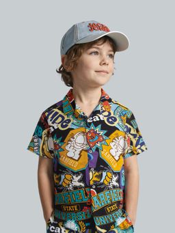 Jack & Jones Junior - Boys Multicolor Garfield Print Shirt