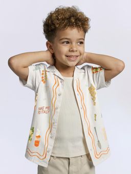 Jack & Jones Junior - Boys Printed Cotton Shirt