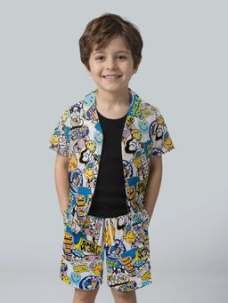 Jack & Jones Junior - Boys Multi-Color Smiley World Printed Shirt