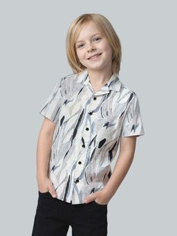 Jack & Jones Junior - Boys Abstract Printed Resort Collar Shirt