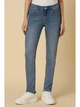 Allen Solly - Women Blue Slim Fit Mid Wash Jeans