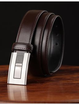 ZEVORA - Men Solid Casual Belt - Brown
