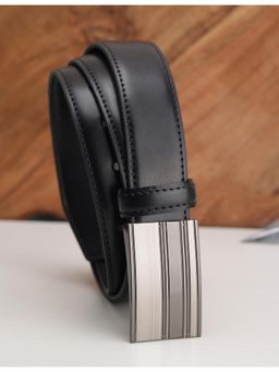 ZEVORA - Men Solid Casual Belt - Black
