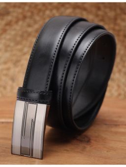 ZEVORA - Men Solid Casual Belt - Black