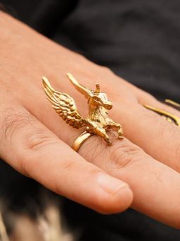 SOUL WORKS - Gold Brass Statement Ring