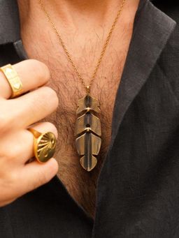 SOUL WORKS - Gold Brass Statement Necklace