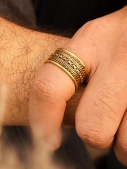 SOUL WORKS - Gold Brass Statement Ring
