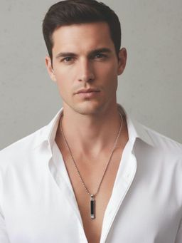 I Jewels - Black Alloy Statement Necklace