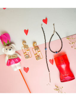 VIRAASI - Valentine Evil Eye Jewellery- Teddy and Perfume Gift Set