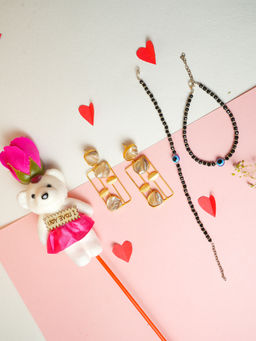 VIRAASI - Valentine Evil Eye Jewellery- Teddy Gift Set