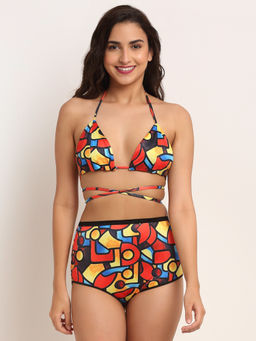 AOBA - Woman Multicolour Printed Swim Bikini Set