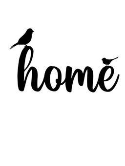 eCraftIndia - "HOME with birds" Black Wood Wall Art Cut out, Ready to Hang Home Décor