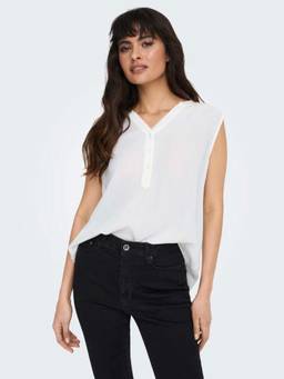 ONLY - Women White Loose Fit Top