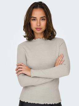 ONLY - Women Grey Ribbed Top
