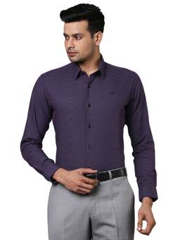 Raymond - Men Checks Purple Shirt