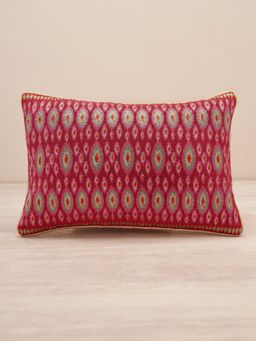 Pure Home + Living - Red Embroidered Cushion Cover