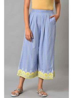 Aurelia - Blue Floral Printed Culottes