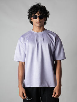 HOP HEAD - Purple Suede Crew Neck T-Shirt