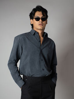 HOP HEAD - Grey Suede Textured Shirt