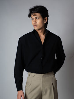HOP HEAD - Black Cotton Blend Shirt
