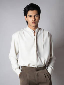 HOP HEAD - Ivory Blended Fabric Shirt