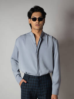HOP HEAD - Grey Blended Fabric Shirt